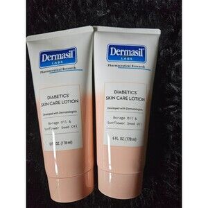 Dermasil Diabetics Lotion Twin Pack Moisturizing Borage & Sunflower 6oz